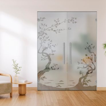 Double Glass Door - Swing, Hinged and Pivot-GI11491