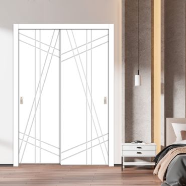 Handmade Shaker Style Bypass Sliding Closet Door HSCD-1881