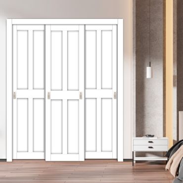 Handmade Shaker Style Bypass Sliding Closet Door HSCD3-1898