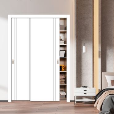 Handmade Shaker Style Bypass Sliding Closet Door HSCD-1882