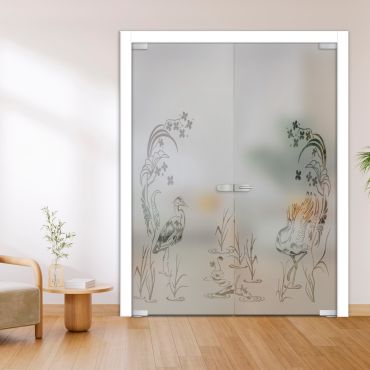 Double Glass Door - Swing, Hinged and Pivot-GI11492