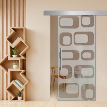 Sliding Glass Barn Door SGD-0481