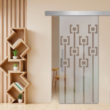 Sliding Glass Barn Door SGD-0483