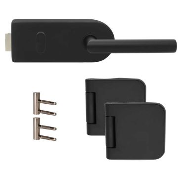 Black Matte Single-Hinge for Interior Glass Doors