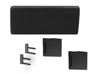 Glass Door Lock with Matte Black Strike Box + Junior Hinges SD-0020