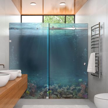 Digital Printing Shower Glass Sliding Doors Dgsd - 0702