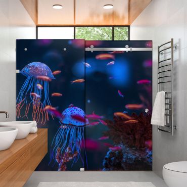 Digital Printing Shower Glass Sliding Doors Dgsd - 0701