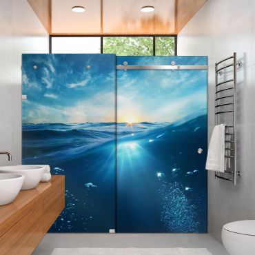 Digital Printing Shower Glass Sliding Doors Dgsd - 0705