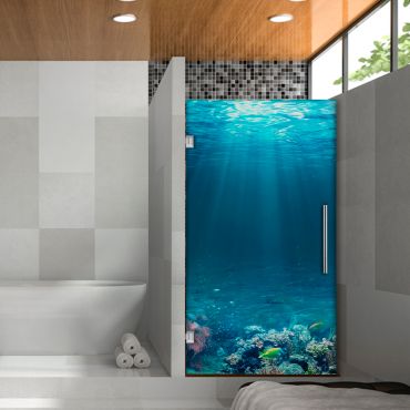 Digital Printing Frameless Glass Shower Door & Starfish Design Dpgd - 0741