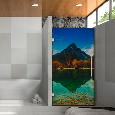 Digital Printing Frameless Glass Shower Door & Starfish Design Dpgd - 0746