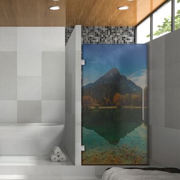 Digital Printing Frameless Glass Shower Door & Starfish Design Dpgd - 0746