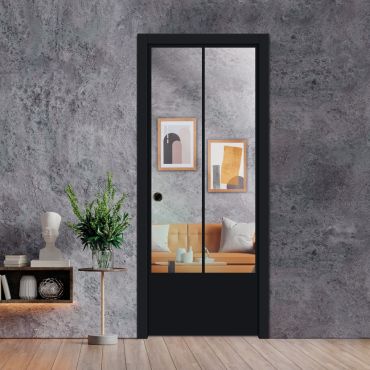 Frameless Glass Pocket Door Industrial Style PSGDIS-0638