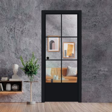 Frameless Glass Pocket Door Industrial Style PSGDIS-0637