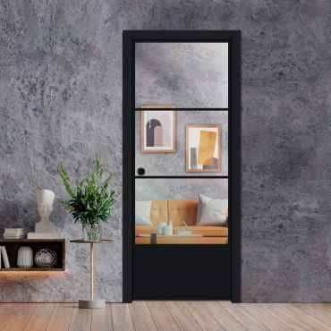 Frameless Glass Pocket Door Industrial Style PSGDIS-0642