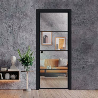 Frameless Glass Pocket Door Industrial Style PSGDIS-0629