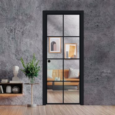 Frameless Glass Pocket Door Industrial Style PSGDIS-0630