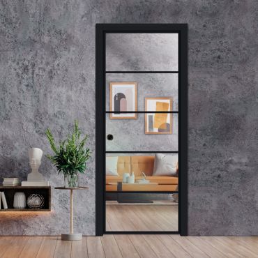 Frameless Glass Pocket Door Industrial Style PSGDIS-0632