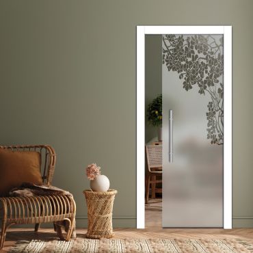 Pocket Sliding Glass Door with Frosted Design PSGD-0563