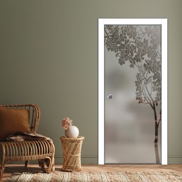 Pocket Sliding Glass Door with Frosted Design PSGD-0563