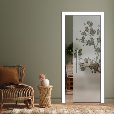 Pocket Sliding Glass Door with Frosted Design PSGD-0564