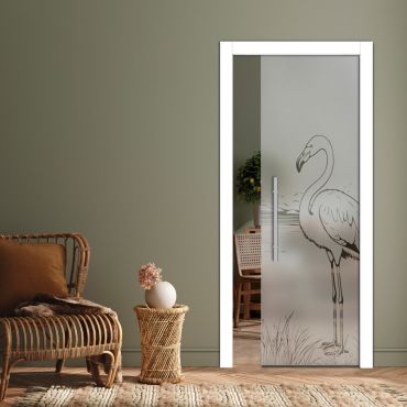 Pocket Sliding Glass Door with Frosted Design PSGD-0565