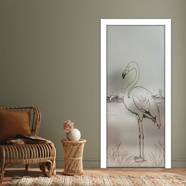 Pocket Sliding Glass Door with Frosted Design PSGD-0565
