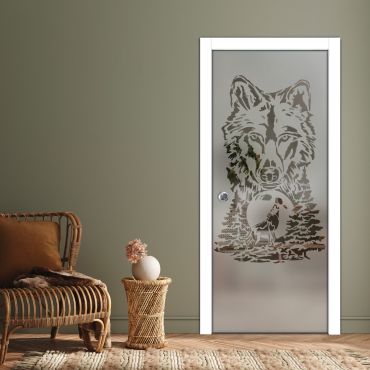 Pocket Sliding Glass Door with Frosted Design PSGD-0567