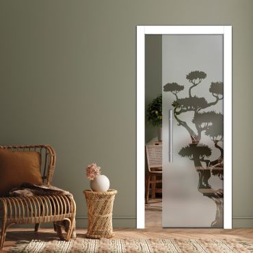 Pocket Sliding Glass Door with Frosted Design PSGD-0568