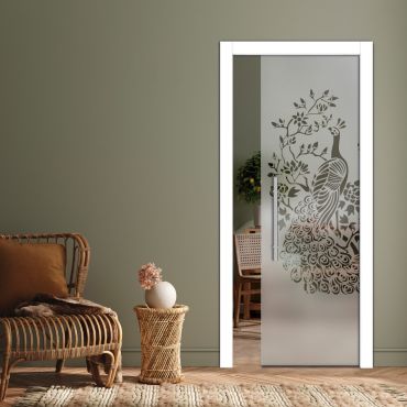 Pocket Sliding Glass Door with Frosted Design PSGD-0570