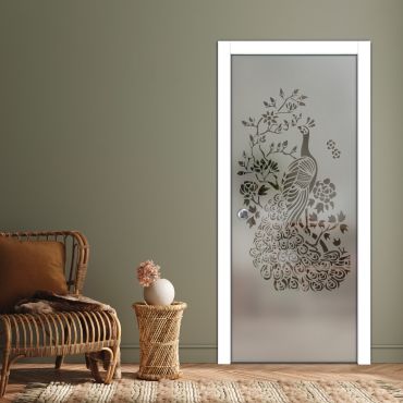 Pocket Sliding Glass Door with Frosted Design PSGD-0570