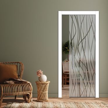 Pocket Sliding Glass Door with Frosted Design PSGD-0575