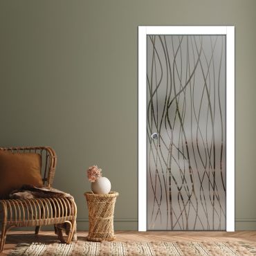 Pocket Sliding Glass Door with Frosted Design PSGD-0575