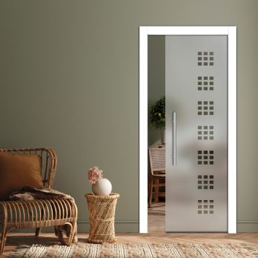 Pocket Sliding Glass Door with Frosted Design PSGD-0576