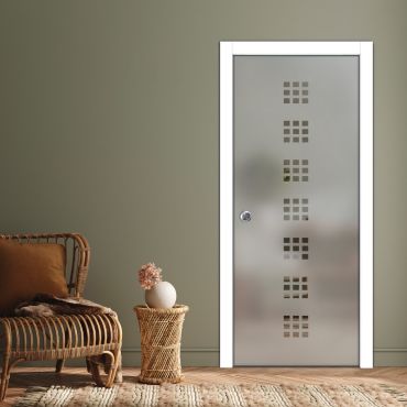 Pocket Sliding Glass Door with Frosted Design PSGD-0576