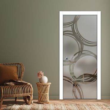 Pocket Sliding Glass Door with Frosted Design PSGD-0578