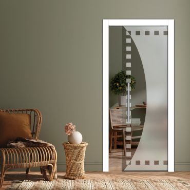 Pocket Sliding Glass Door with Frosted Design PSGD-0581