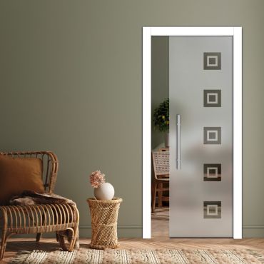 Pocket Sliding Glass Door with Frosted Design PSGD-0582