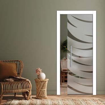 Pocket Sliding Glass Door with Frosted Design PSGD-0583