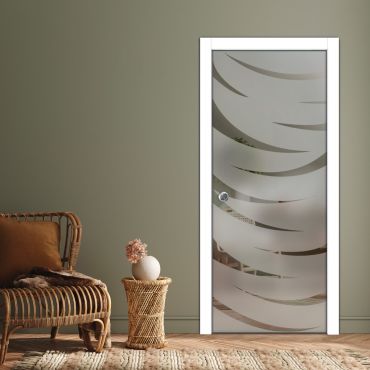 Pocket Sliding Glass Door with Frosted Design PSGD-0583