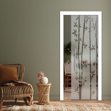 Pocket Sliding Glass Door with Frosted Design PSGD-0584