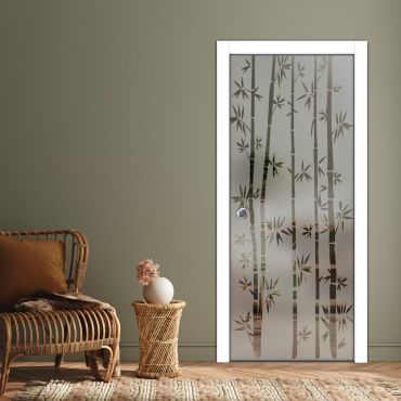 Pocket Sliding Glass Door with Frosted Design PSGD-0584