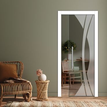 Pocket Sliding Glass Door with Frosted Design PSGD-0586