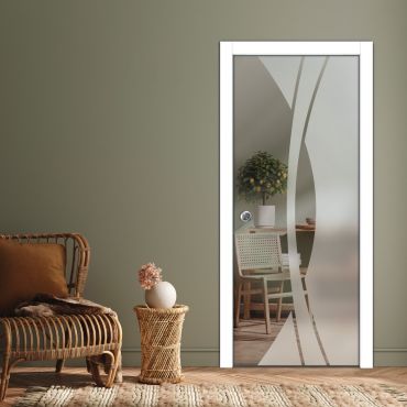 Pocket Sliding Glass Door with Frosted Design PSGD-0586
