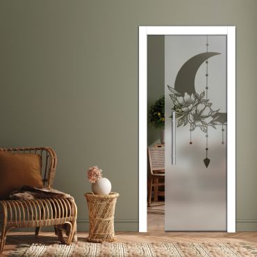 Pocket Sliding Glass Door with Frosted Design PSGD-0588