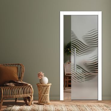 Pocket Sliding Glass Door with Frosted Design PSGD-0590