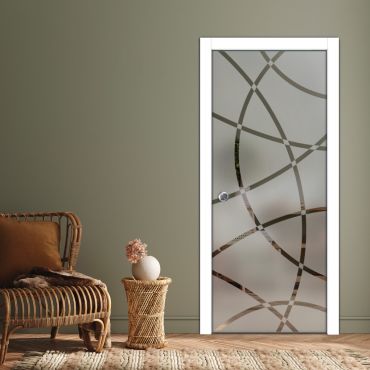 Pocket Sliding Glass Door with Frosted Design PSGD-0591