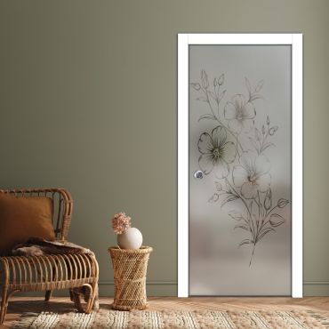Pocket Sliding Glass Door with Frosted Design PSGD-0556