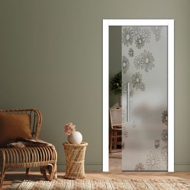 Pocket Sliding Glass Door with Frosted Design PSGD-0557
