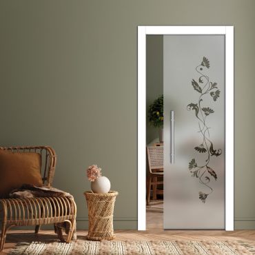 Pocket Sliding Glass Door with Frosted Design PSGD-0593