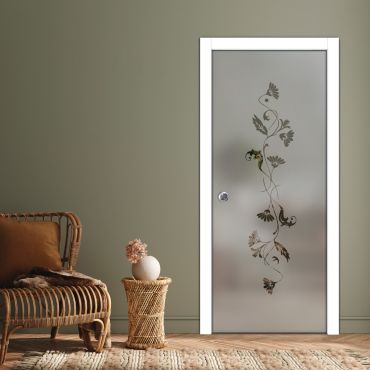 Pocket Sliding Glass Door with Frosted Design PSGD-0593